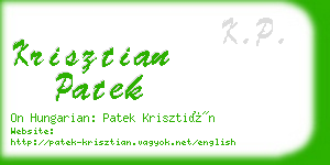 krisztian patek business card